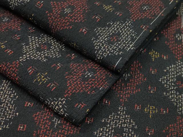 平和屋着物●白鷹お召　菱吉祥文　正絹　逸品　未使用　CABI0568gh