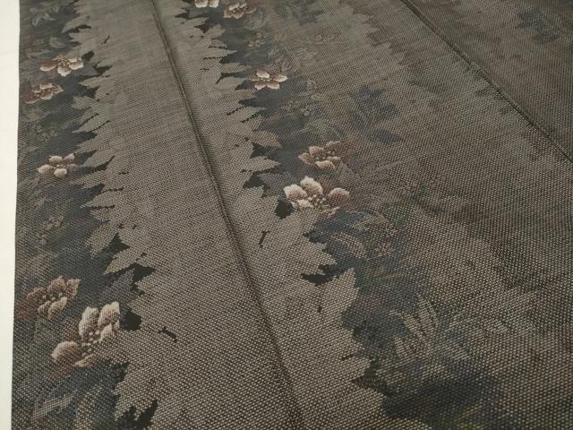 平和屋着物●本場大島紬　9マルキ　総絣　草花間道　正絹　逸品　CABI0573gh