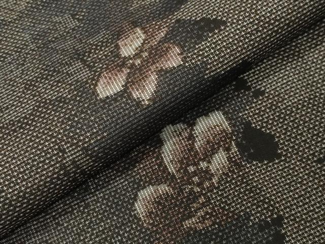 平和屋着物●本場大島紬　9マルキ　総絣　草花間道　正絹　逸品　CABI0573gh