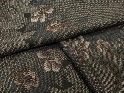 平和屋着物●本場大島紬　9マルキ　総絣　草花間道　正絹　逸品　CABI0573gh