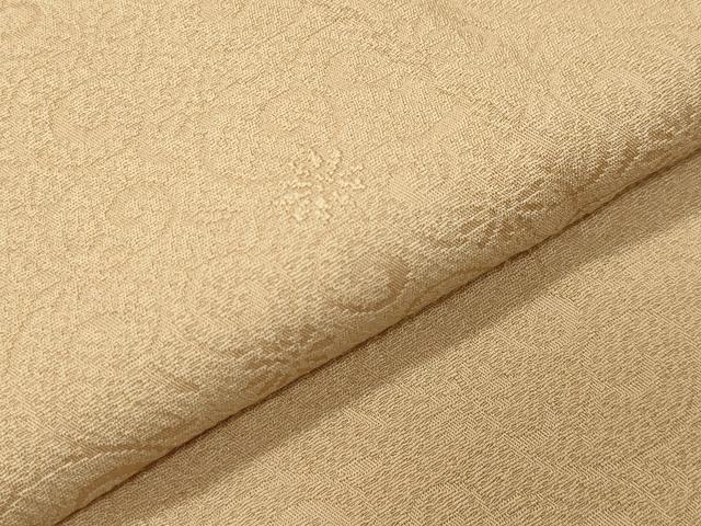平和屋着物●上質な色無地　花唐草地紋　蜂蜜色　正絹　逸品　未使用　CABI0576gh