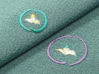 平和屋着物●訪問着　総刺繍　花丸文　金銀糸　正絹　逸品　CABI0577gh