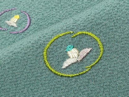 平和屋着物●訪問着　総刺繍　花丸文　金銀糸　正絹　逸品　CABI0577gh