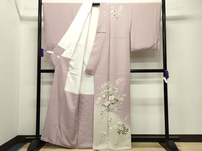 平和屋着物●訪問着　友禅　花籠文　暈し染め　正絹　逸品　未使用　CABI0579gh