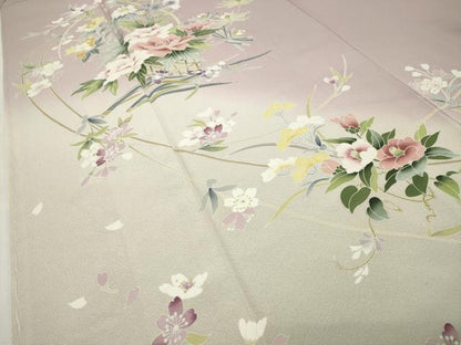 平和屋着物●訪問着　友禅　花籠文　暈し染め　正絹　逸品　未使用　CABI0579gh