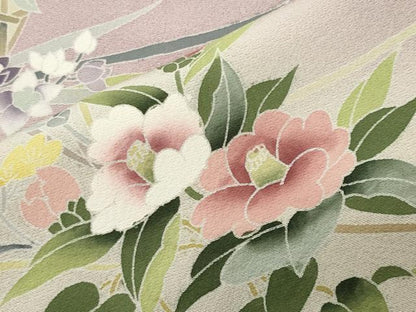 平和屋着物●訪問着　友禅　花籠文　暈し染め　正絹　逸品　未使用　CABI0579gh