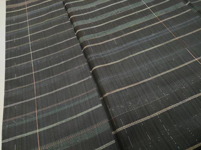 平和屋着物●本場大島紬　横段文　正絹　逸品　CABI0581gh