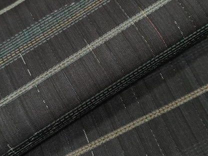平和屋着物●本場大島紬　横段文　正絹　逸品　CABI0581gh