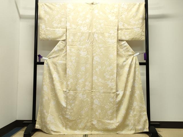 平和屋着物●上質な小紋　花唐草文　正絹　逸品　CABI0584gh