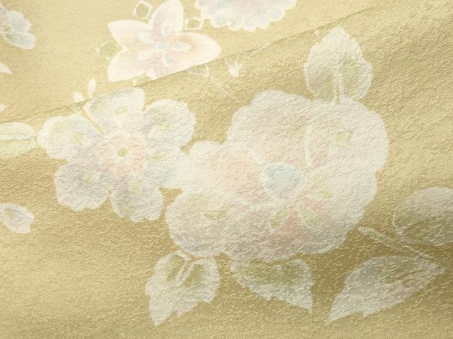 平和屋着物●上質な小紋　花唐草文　正絹　逸品　CABI0584gh