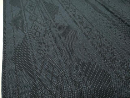 平和屋着物●本塩沢　110亀甲　菱吉祥文　正絹　逸品　CABI0586gh