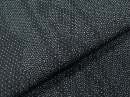 平和屋着物●本塩沢　110亀甲　菱吉祥文　正絹　逸品　CABI0586gh