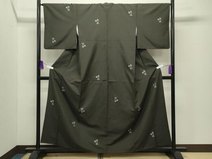 平和屋着物●上質な紬　さくらんぼ　正絹　逸品　CABI0588gh