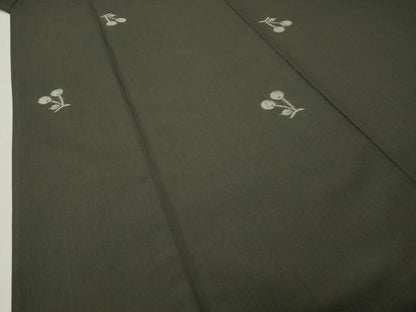 平和屋着物●上質な紬　さくらんぼ　正絹　逸品　CABI0588gh