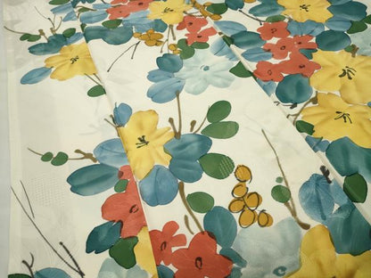 平和屋着物●上質な小紋　地紋起こし　枝花文　正絹　逸品　CABI0589gh