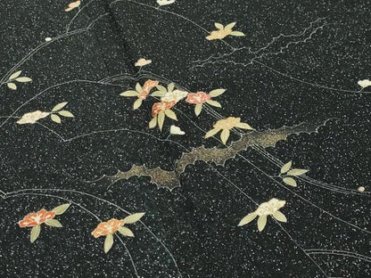 平和屋着物●訪問着　椿花文　金彩　正絹　逸品　CABI0593gh
