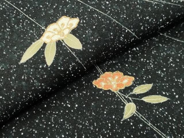 平和屋着物●訪問着　椿花文　金彩　正絹　逸品　CABI0593gh