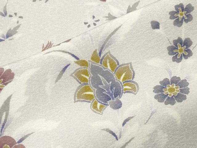 平和屋着物●訪問着　友禅　尾長鳥更紗花唐草文　暈し染め　正絹　逸品　未使用　CABI0595gh