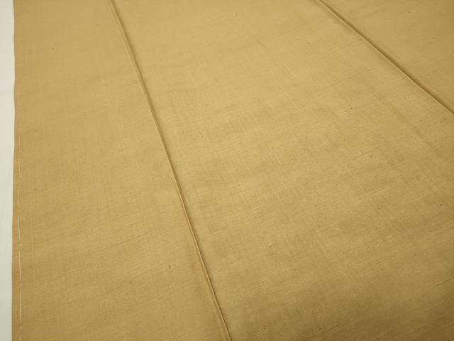 平和屋着物●結城紬　色無地　玉蜀黍色　正絹　逸品　CABI0600gh