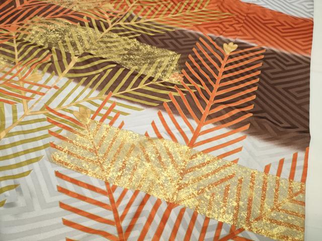 平和屋着物●豪華振袖　駒刺繍　松葉文　暈し染め　金彩　正絹　逸品　CABI0604gh