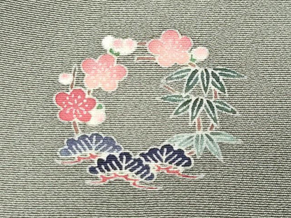 平和屋着物●上質な色無地　作家物　銀鼠色　正絹　逸品　CABI0608gh