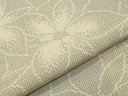 平和屋着物●本塩沢　舞花文　正絹　逸品　CABI0611gh