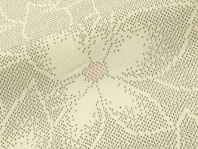 平和屋着物●本塩沢　舞花文　正絹　逸品　CABI0611gh