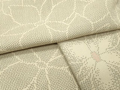 平和屋着物●本塩沢　舞花文　正絹　逸品　CABI0611gh