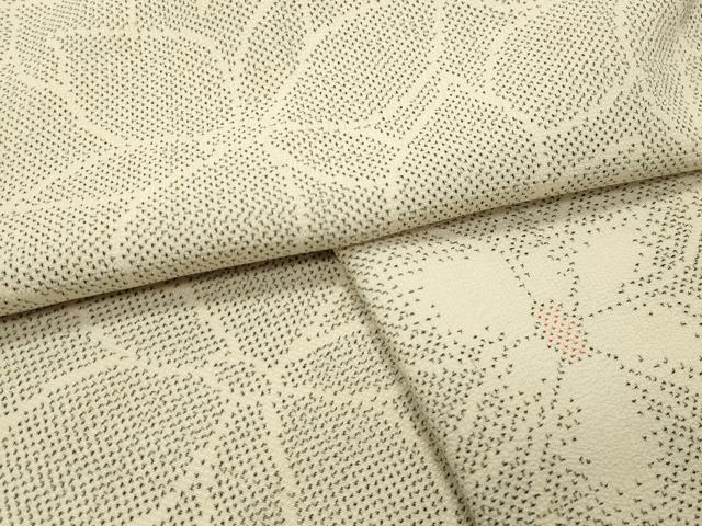 平和屋着物●本塩沢　舞花文　正絹　逸品　CABI0611gh