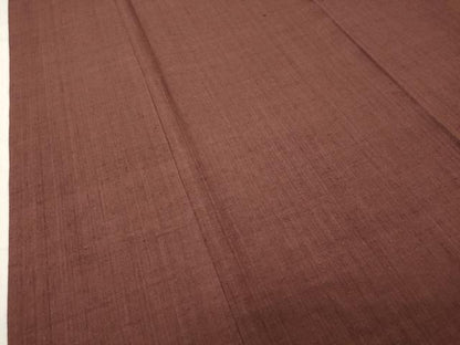 平和屋着物●結城紬　色無地　海老茶色　ほてい屋扱い　正絹　逸品　CABI0615gh