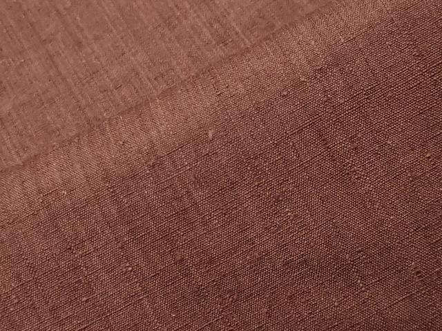 平和屋着物●結城紬　色無地　海老茶色　ほてい屋扱い　正絹　逸品　CABI0615gh