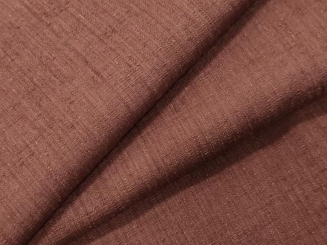 平和屋着物●結城紬　色無地　海老茶色　ほてい屋扱い　正絹　逸品　CABI0615gh