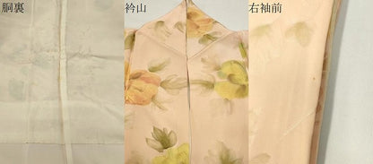 平和屋着物●上質な小紋　地紋起こし　舞花文　正絹　逸品　CABI0620gh