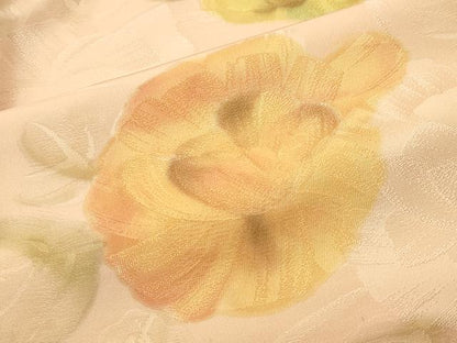 平和屋着物●上質な小紋　地紋起こし　舞花文　正絹　逸品　CABI0620gh