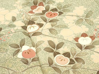 平和屋着物●訪問着　橘花文　暈し染め　金彩　正絹　逸品　CABI0626gh