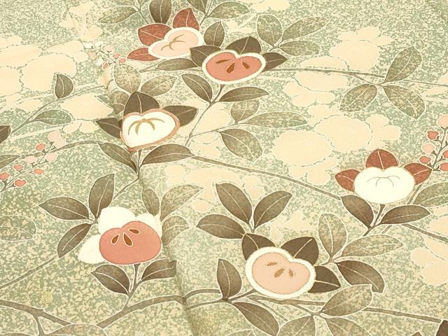 平和屋着物●訪問着　橘花文　暈し染め　金彩　正絹　逸品　CABI0626gh