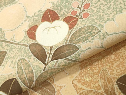 平和屋着物●訪問着　橘花文　暈し染め　金彩　正絹　逸品　CABI0626gh