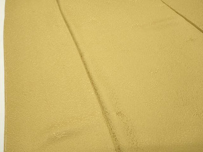 平和屋着物●上質な色無地　舞花地紋　芥子色　高島屋扱い　正絹　逸品　未使用　CABI0631gh