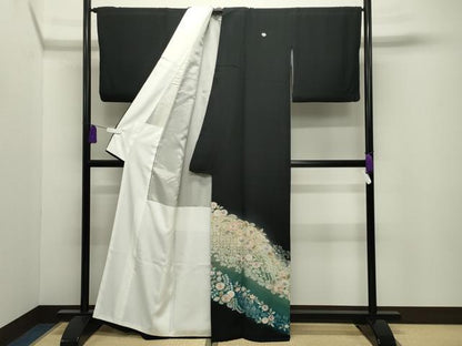 平和屋着物●豪華黒留袖　作家物　辻が花　暈し染め　正絹　逸品　CABI0638gh