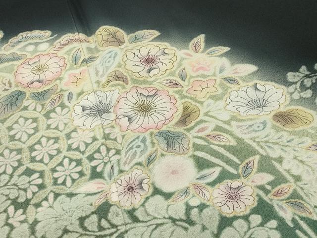 平和屋着物●豪華黒留袖　作家物　辻が花　暈し染め　正絹　逸品　CABI0638gh