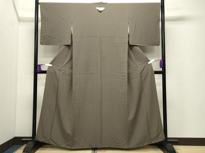 平和屋着物●上質な色無地　生壁色　正絹　逸品　未使用　CABI0641gh