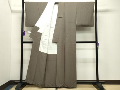 平和屋着物●上質な色無地　生壁色　正絹　逸品　未使用　CABI0641gh