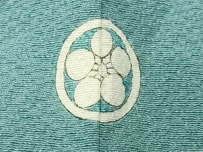 平和屋着物●上質な色無地　白群色　正絹　逸品　CABI0646gh