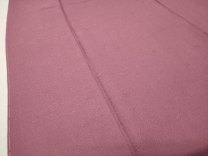 平和屋着物●上質な色無地　草花地紋　退紅色　鈴乃屋扱い　正絹　逸品　未使用　CABI0650gh