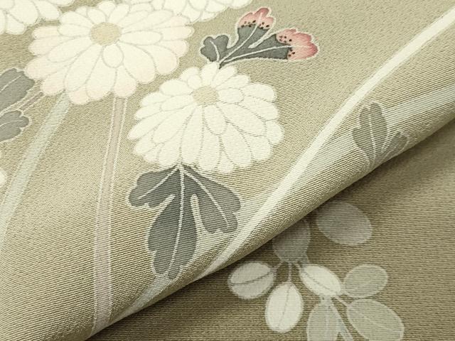 平和屋着物●訪問着　友禅　枝花文　暈し染め　正絹　逸品　CABI0651gh