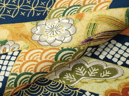 平和屋着物●上質な小紋　吉祥花文　やまと誂製　正絹　逸品　CABI0653gh