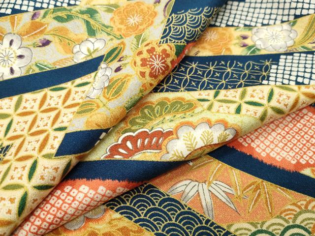 平和屋着物●上質な小紋　吉祥花文　やまと誂製　正絹　逸品　CABI0653gh