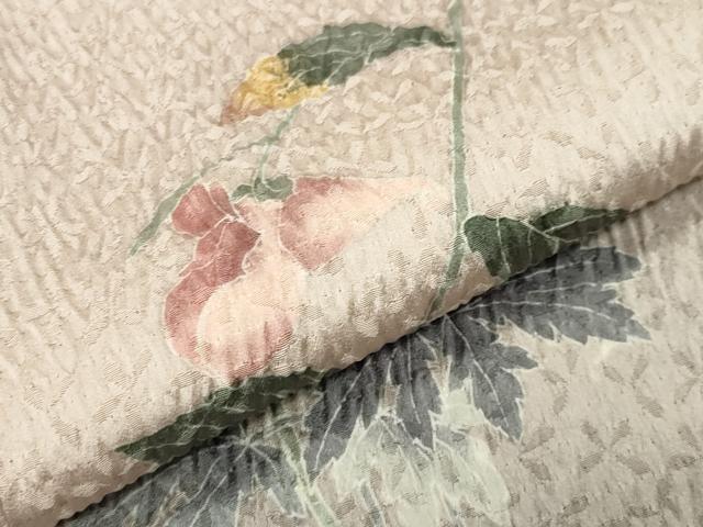 平和屋着物●訪問着　友禅　絞り　草花文　暈し染め　正絹　逸品　CABI0654gh