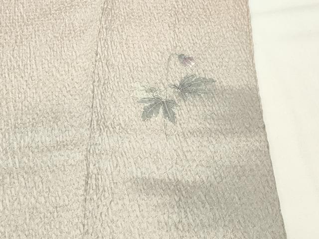 平和屋着物●訪問着　友禅　絞り　草花文　暈し染め　正絹　逸品　CABI0654gh