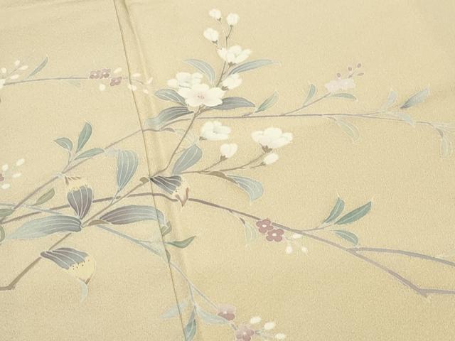 平和屋着物●訪問着　友禅　作家物　枝花文　暈し染め　正絹　逸品　CABI0655gh